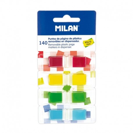 Milan Bloc De 140 Puntos De Pagina De Colores Transparentes - Plastico -...