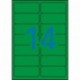 Apli Etiquetas Verdes Permanentes 99.1 X 38.1mm 20 Hojas