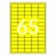 Apli Etiquetas Amarillo Fluorescente Permanentes 38.1 X 21.2mm 20 Hojas