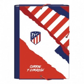 Dohe Atletico De Madrid Coraje Y Corazon Carpeta De Carton Forrado Plast...