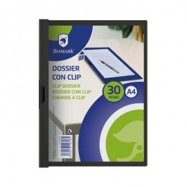5 X Bismark Dossier Con Clip - Tamaño A4 - Hasta 30 Hojas