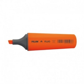 12 X Milan Marcador Fluorescente - Punta Biselada 1 - 4.8mm - Color Naranja