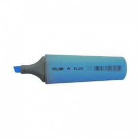 12 X Milan Marcador Fluorescente - Punta Biselada 1 - 4.8mm - Color Azul