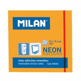 Milan Bloc De 100 Notas Adhesivas - Removibles - 76mm X 76mm - Color Nar...