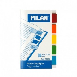Milan Bloc De 100 Puntos De Pagina De Colores - Parte Transparente Adhes...