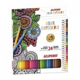 Alpino Color Experiencie Pack De 24 Lapices De Colores Premium Mina Blan...