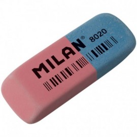 20 X Milan 8020 Goma De Borrar Biselada - Doble Uso - Flexible - Miga De...