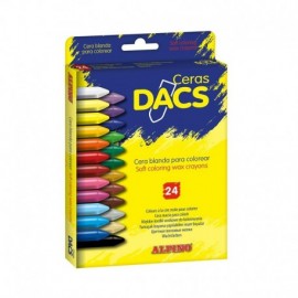 Alpino Pack 24 Ceras De Colores Dacs - Textura Cremosa - Mezclables - Pi...