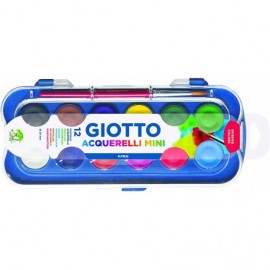 Giotto Pack De 12 Acuarelas Mini 23mm. - Colores Luminosos - Evita La Di...