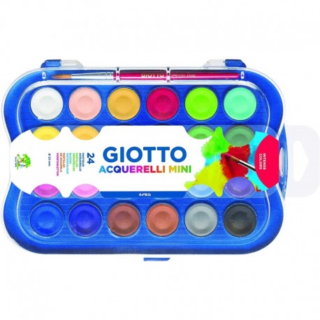 Giotto Pack De 24 Acuarelas Mini 23mm. - Colores Luminosos - Evita La Di...