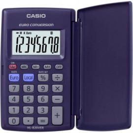 Casio Hl820ver Calculadora Con Tapa - Funcion Conversor De Euros - Panta...