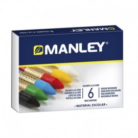 Manley Pack De 6 Ceras Blandas De Trazo Suave - Ideal Para Tecnicas Y Ap...
