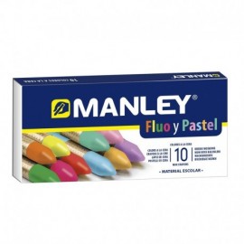 Manley Pack 10 Ceras Manley Colores Especiales (fluo+pastel) - Ceras Bla...