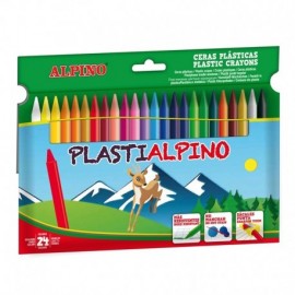 Alpino Pack De 24 Ceras Plastialpino Para Niños - Material Resistente Y ...