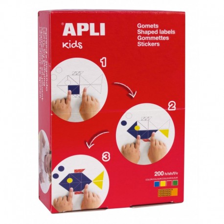Apli Gomets Redondos Ø 19mm Con Adhesivo Permanente - 8000 Gomets Por Ca...
