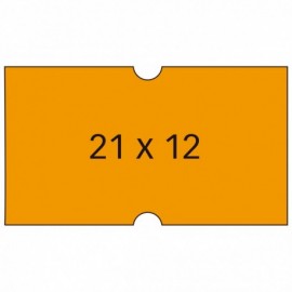Apli Etiquetas Naranjas 21x12mm Para Maquinas De Precios De 1 Linea - Pa...