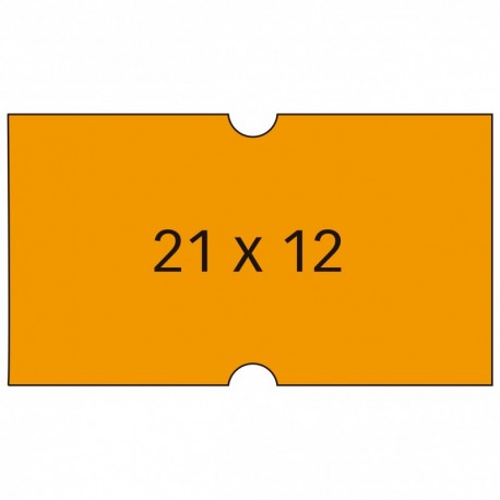 Apli Etiquetas Naranjas 21x12mm Para Maquinas De Precios De 1 Linea - Pa...