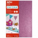Apli Goma Eva Purpurina A4 4 Hojas - Blanco¸ Negro¸ Rojo Y Azul - Ideal ...