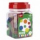 Apli Kit De 500 Piezas Redondas De Plastico Transparente - 25mm Y 18mm -...