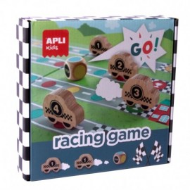 Apli Racing Game Juego De Mesa - Tablero Despegable - 4 Piezas De Madera...
