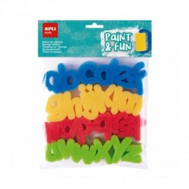 Apli Kids Paint & Fun Pack De 26 Sellos De Esponja Modelo Abc Para Estam...