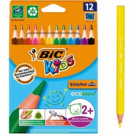 Bic Kids Evolution Triangle Pack De 12 Lapices De Colores Triangulares -...