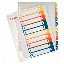 Esselte Indices Proyectos Imprimibles A4 Maxi Pp Tipo 1-10 Multicolor Ma...
