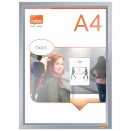 Nobo Porta Posters Clip Aluminio A4 - Marco Anodizado - Cambio Rapido Y ...