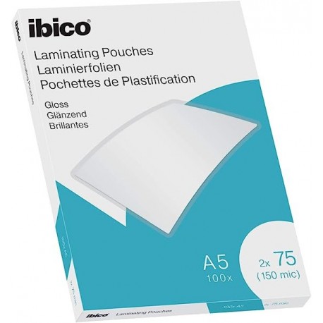 Ibico Caja De 100 Laminas Para Plastificar Gloss A5 75 Micras - Acabado ...