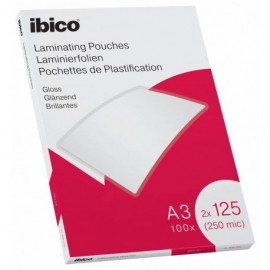 Ibico Caja De 100 Laminas De Plastificar Gloss A3 125 Micras - Acabado ...
