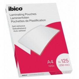 Ibico Caja De 100 Laminas De Plastificar Autoadhesivas A4 125 Micras - ...