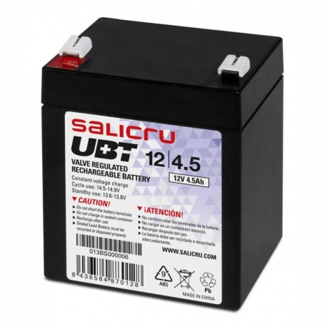 Salicru Ubt 12/4¸5 Bateria Agm Recargable De 4¸5 Ah / 12 V - Color Negro