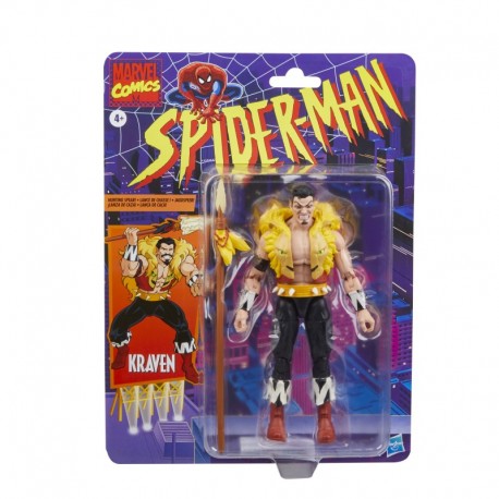 Hasbro Marvel Legends Retro Spider-man Kraven El Cazador - Figura De Col...