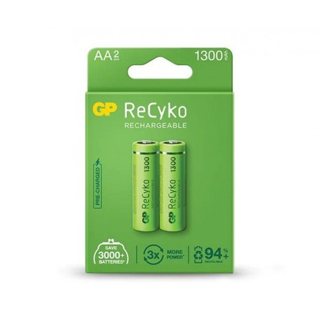 Gp Recyko Pack De 2 Pilas Recargables 1300mah Aa 1.2v - Precargadas - Fa...