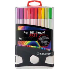 Stabilo Pen 68 Brush Arty Caja De Plastico Rigida Con 30 Rotuladores - P...