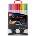 Stabilo Pen 68 Brush Arty Caja De Plastico Rigida Con 30 Rotuladores - P...