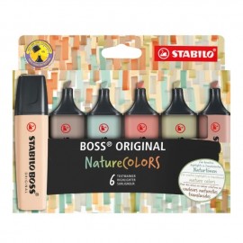 Stabilo Boss Naturecolors Pack De 6 Marcadores - Trazo Entre 2 Y 5mm - T...