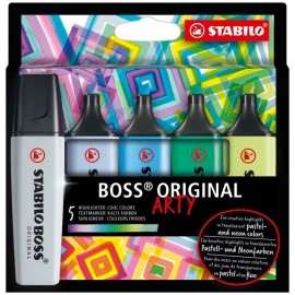Stabilo Boss Original Arty Pack De 5 Marcadores Fluorescentes Colores Fr...