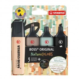 Stabilo Boss Naturecolors Pack De 4 Marcadores - Trazo Entre 2 Y 5mm - T...