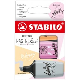 Stabilo Boss Mini Pastellove Pack De 3 Marcadores Fluorescentes - Trazo ...