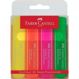 Faber-castell Textliner 46 Superfluorescente Pack De 4 Marcadores Fluore...
