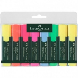 Faber-castell Textliner 48 Pack De 8 Marcadores Fluorescentes - Punta Bi...