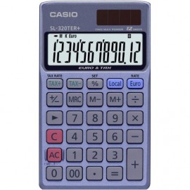 Casio Sl-320ter+ Calculadora De Bolsillo - Pantalla Lc Extragrande De 12...
