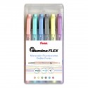 Pentel Illumina Flex Pack De 6 Marcadores Fluorescentes Doble Punta - Bi...