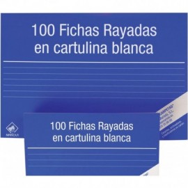 Mariola Pack De 100 Fichas Rayadas Nº1 Para Fichero - Medidas 95x65mm - ...