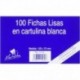 Mariola Pack De 100 Fichas Lisas Nº2 Para Fichero - Medidas 125x75mm - C...