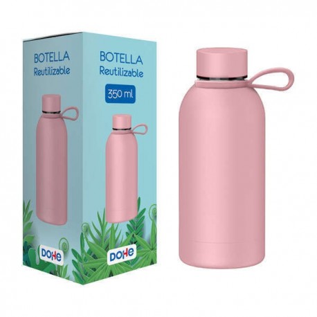 Dohe Botella Reutilizable 350ml - Acero Inoxidable De Doble Pared - Libr...