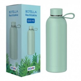 Dohe Botella Reutilizable 500ml - Acero Inoxidable De Doble Pared - Libr...