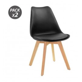 Muvip Pack 2 Sillas Design D200 - Color Negro